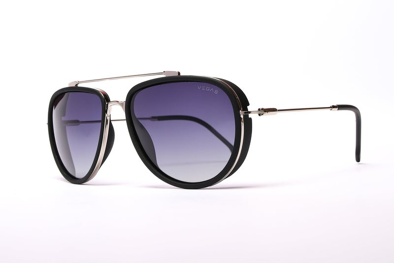 VEGAS Full Rim Aviator Men Navy  Sunglasses V2045 C4 - Image 2